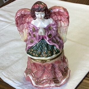 FINAL SALE PRICE Angel in Pink Dresser Box